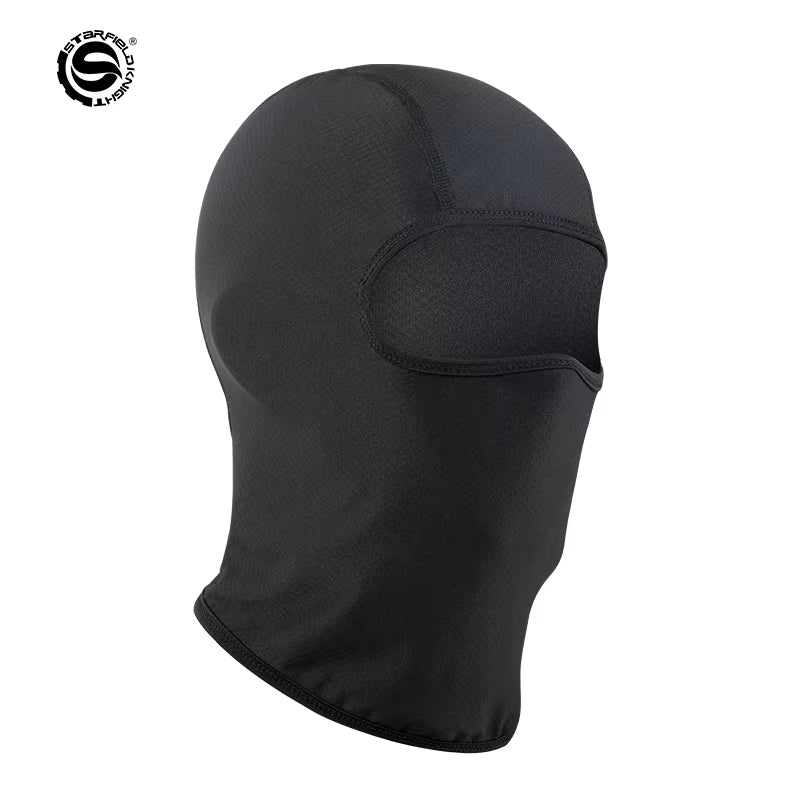 Black Motorcycle Riding Mask Elastic Breathable Sunscreen UV Protection Design Motocross Cycling Head Cover