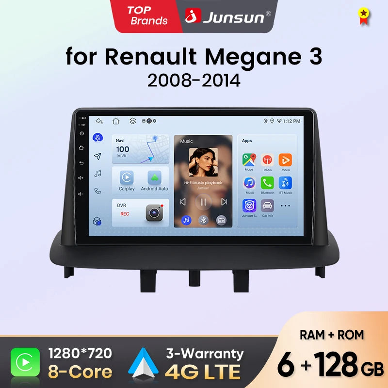 Carplay pour Renault Megane 3 de 2008 à 2014