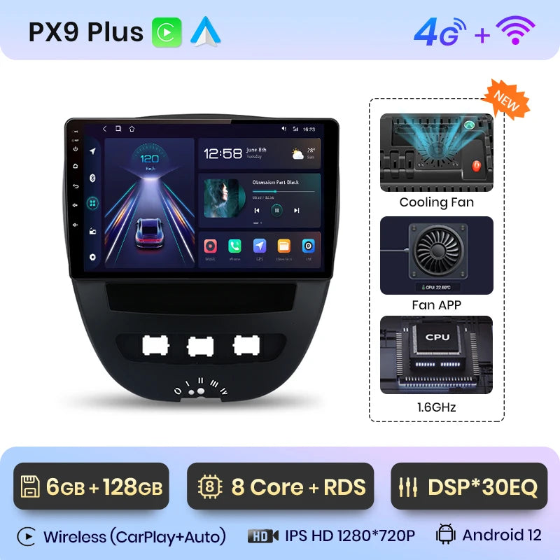 Carplay Pour Peugeot 107 Toyota Aygo Citroen C1 2005 - 2014
