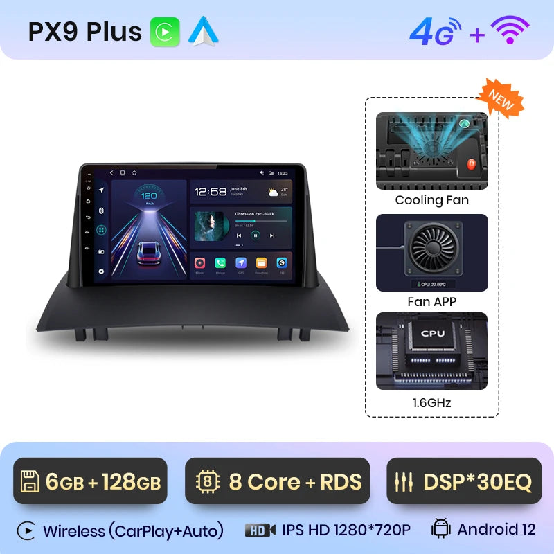 Carplay Pour Renault Megane 2 2002 - 2009