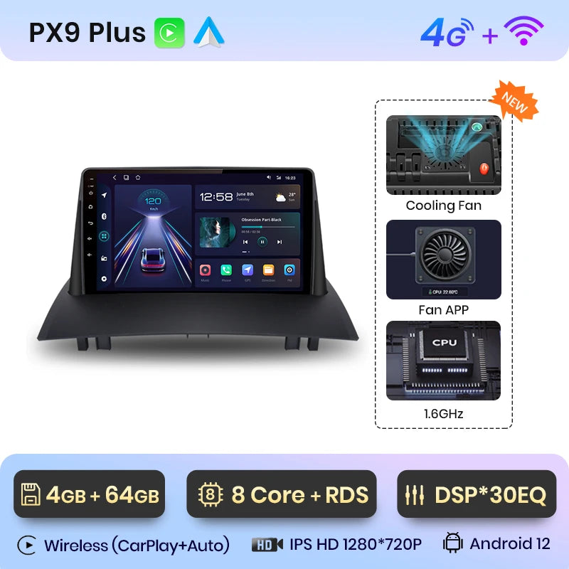 Carplay Pour Renault Megane 2 2002 - 2009