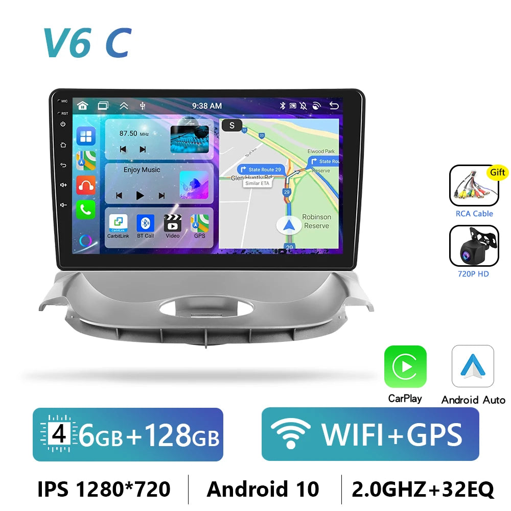 Carplay, 4G pour Peugeot 206, 2004-2008, Citroën C2 de 2006-2013