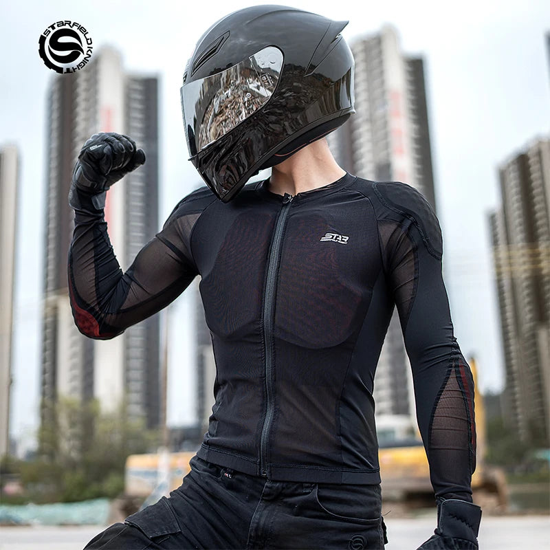 Summer Motorcycle Jackets Full Body Armor Protection Jacket for Motorbike Racing Lightweight Soft Motocross Clothing Moto Jacket