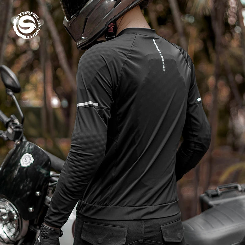 Unleash Your Ride with the Black Motorcycle Armor Jacket - Summer Breathable Cycling Gear for Men with CE Protection