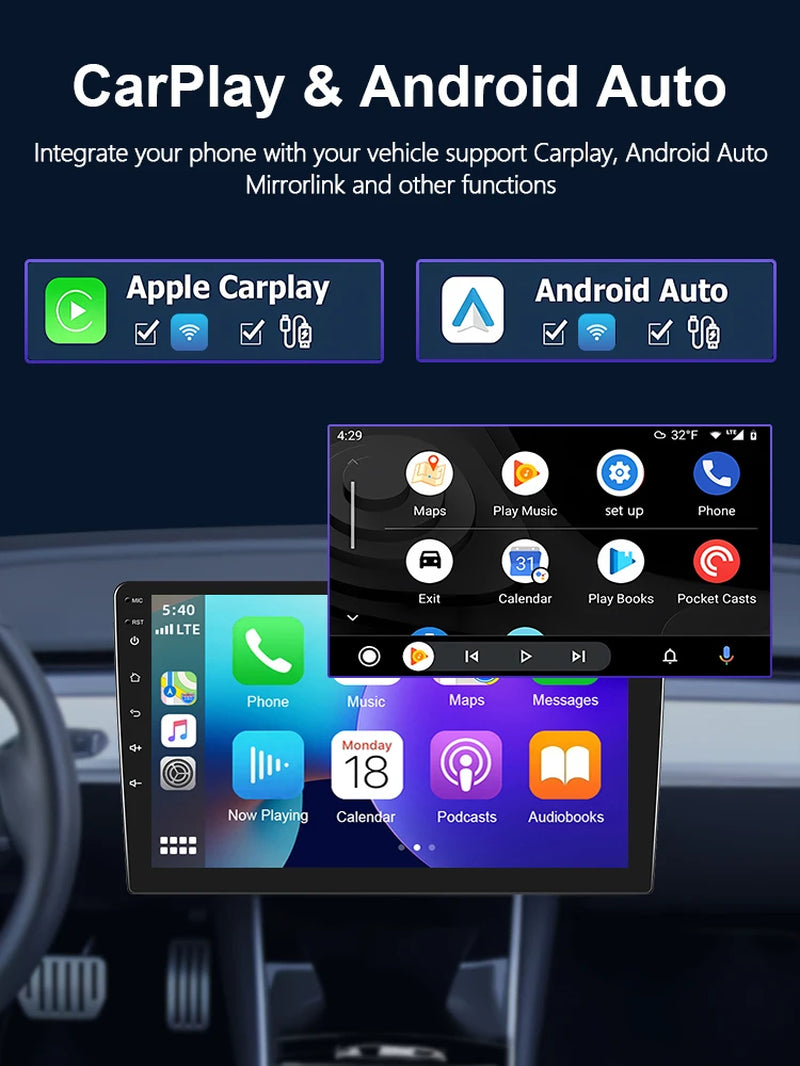 Carplay, 4G pour Peugeot 206, 2004-2008, Citroën C2 de 2006-2013